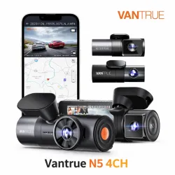 Kamera samochodowa Vantrue N5 4CH przód tył wnętrze x2 360°